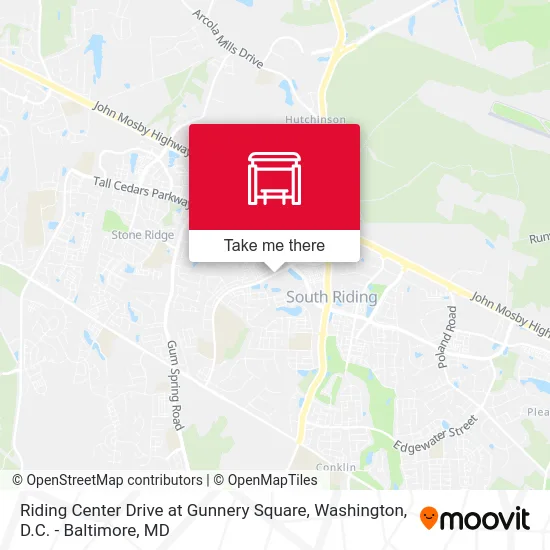 Riding Center Drive at Gunnery Square map