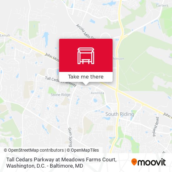 Tall Cedars Parkway at Meadows Farms Court map