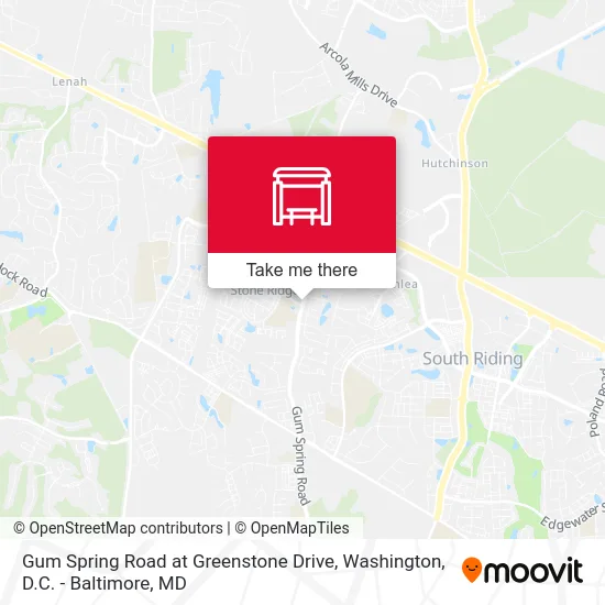 Gum Spring Road at Greenstone Drive map