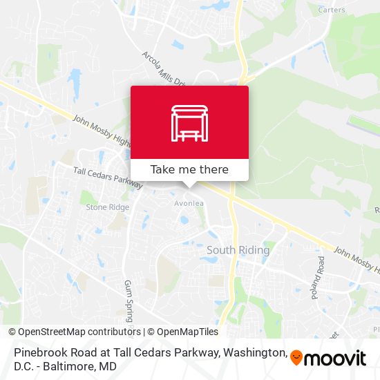Pinebrook Road at Tall Cedars Parkway map