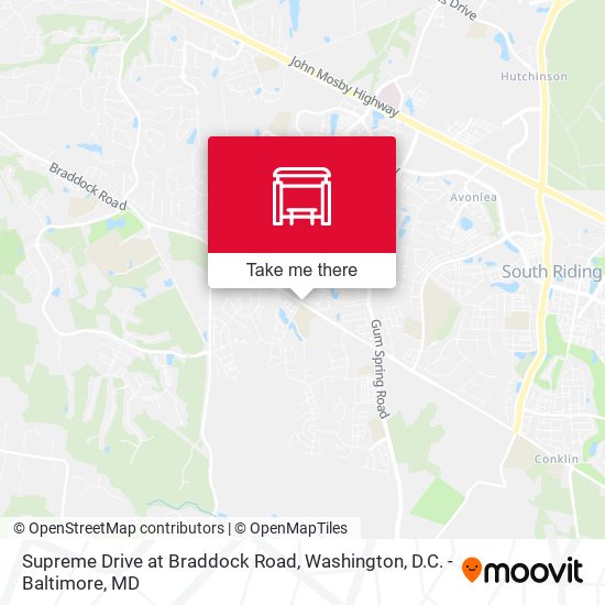 Supreme Drive at Braddock Road map
