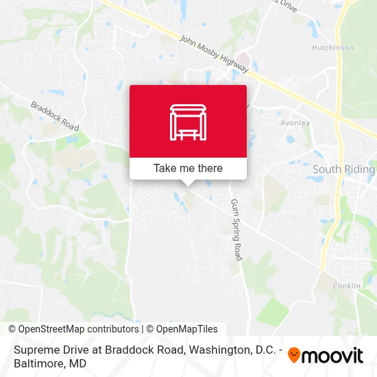 Supreme Drive at Braddock Road map