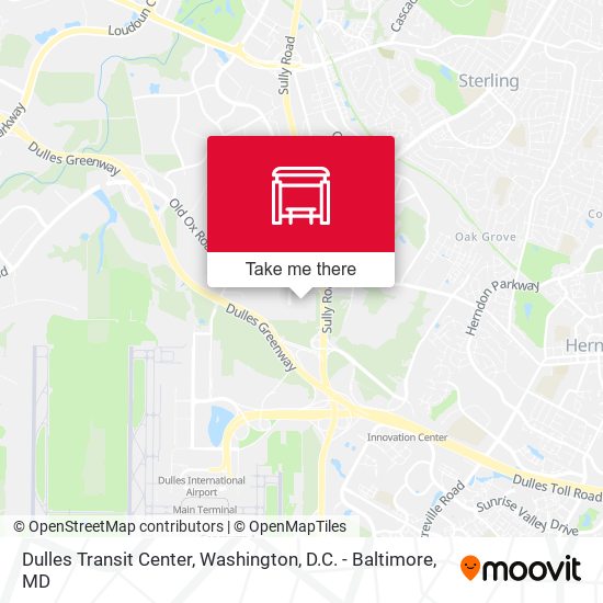 Dulles Transit Center map
