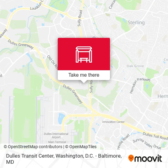 Dulles Transit Center map