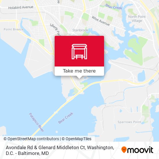 Avondale Rd & Glenard Middleton Ct map