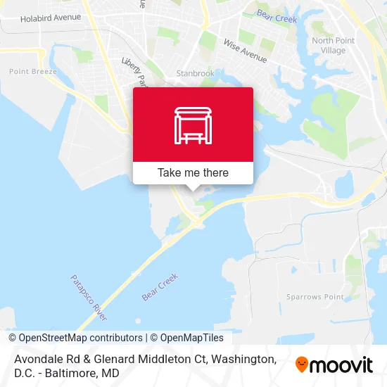 Avondale Rd & Glenard Middleton Ct map