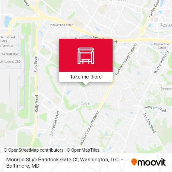 Monroe St @ Paddock Gate Ct map