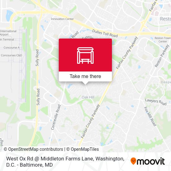 Mapa de West Ox Rd @ Middleton Farms Lane