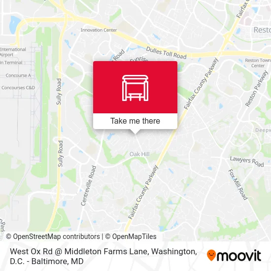 West Ox Rd @ Middleton Farms Lane map