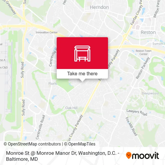 Monroe St @ Monroe Manor Dr map