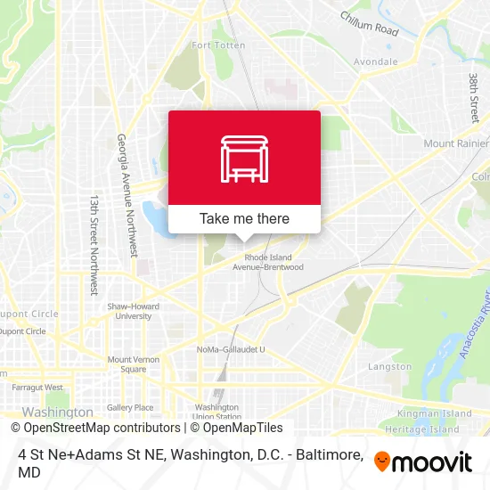 4 St Ne+Adams St NE map