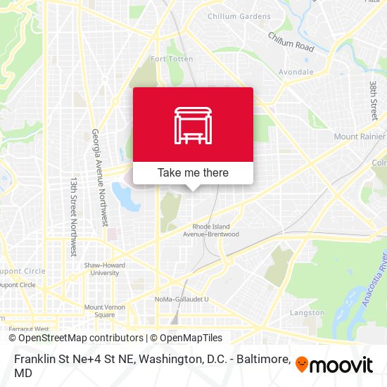 Franklin St Ne+4 St NE map