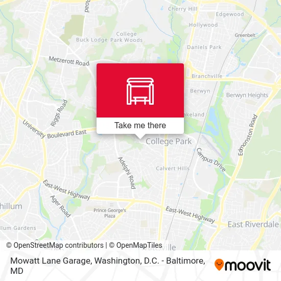 Mowatt Lane Garage map