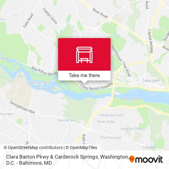 Clara Barton Pkwy & Carderock Springs map