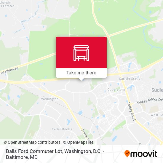 Balls Ford Commuter Lot map