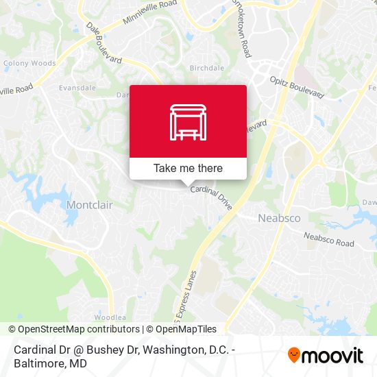 Cardinal Dr @ Bushey Dr map