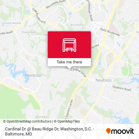 Cardinal Dr @ Beau Ridge Dr map