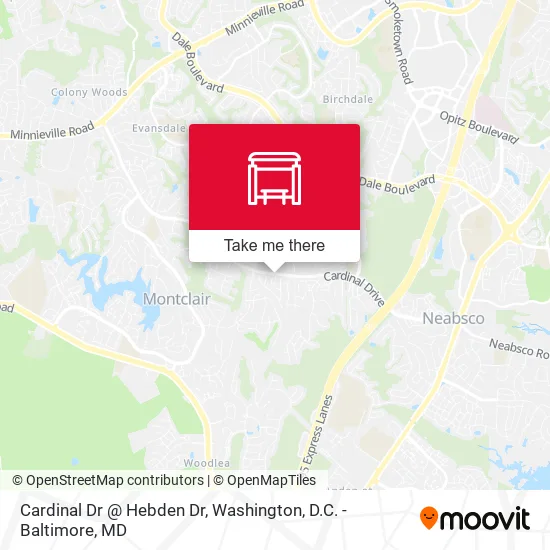Cardinal Dr @ Hebden Dr map