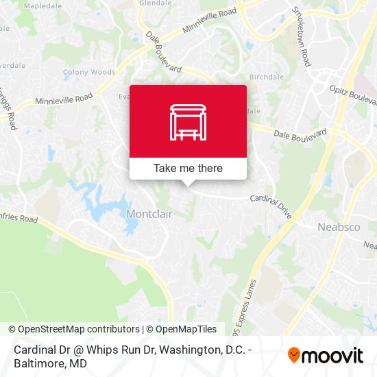 Cardinal Dr @ Whips Run Dr map