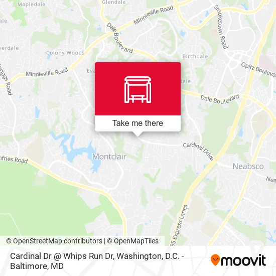 Cardinal Dr @ Whips Run Dr map