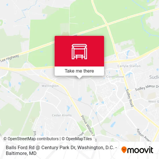 Balls Ford Rd @ Century Park Dr map