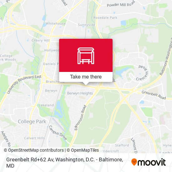 Greenbelt Rd+62 Av map