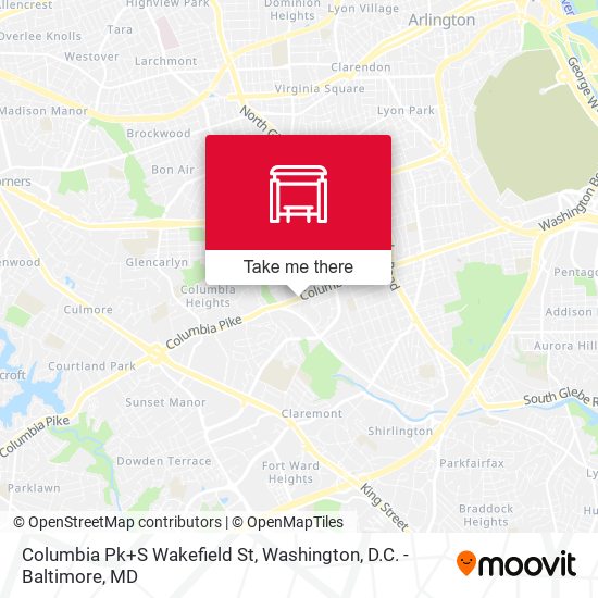 Mapa de Columbia Pk+S Wakefield St