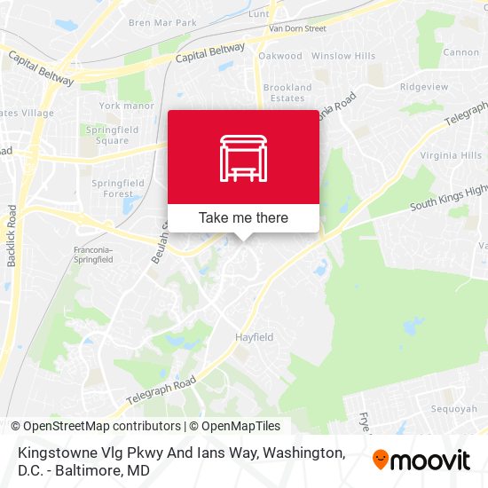 Kingstowne Vlg Pkwy And Ians Way map