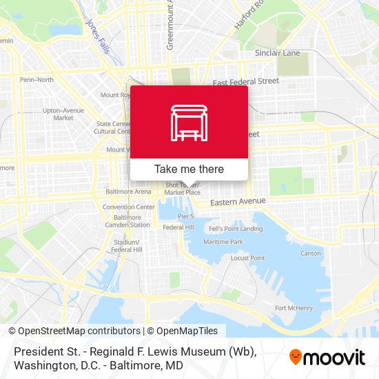 President St. - Reginald F. Lewis Museum (Wb) map