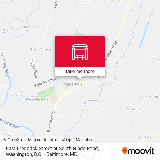 East Frederick Street at South Glade Road map