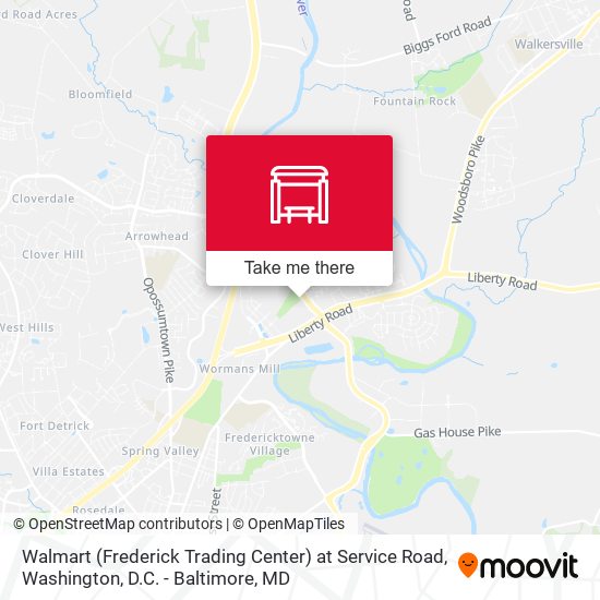 Walmart (Frederick Trading Center) at Service Road map