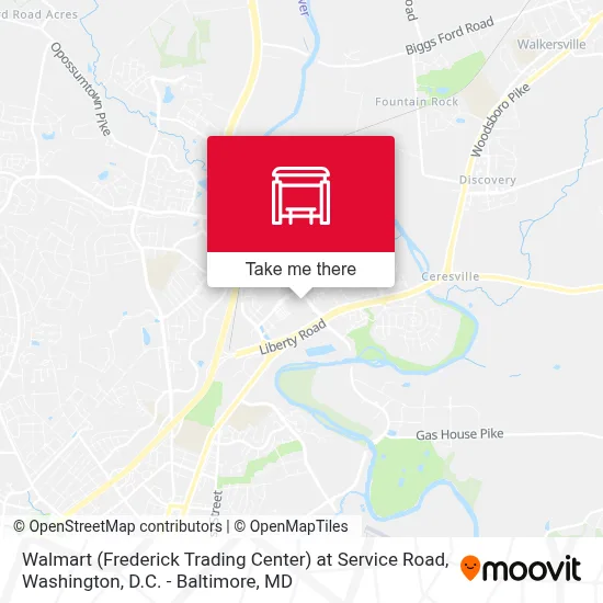 Walmart (Frederick Trading Center) at Service Road map