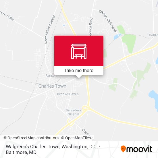 Walgreen's Charles Town map