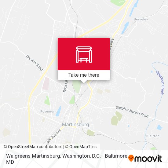 Walgreens Martinsburg map