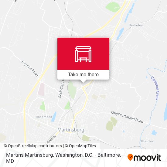 Martins Martinsburg map