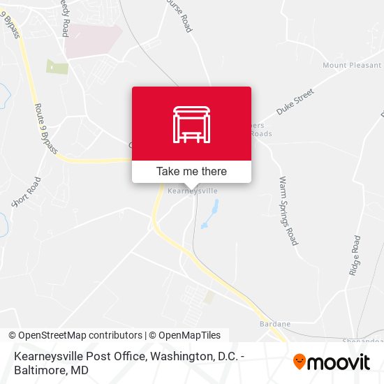 Kearneysville Post Office map