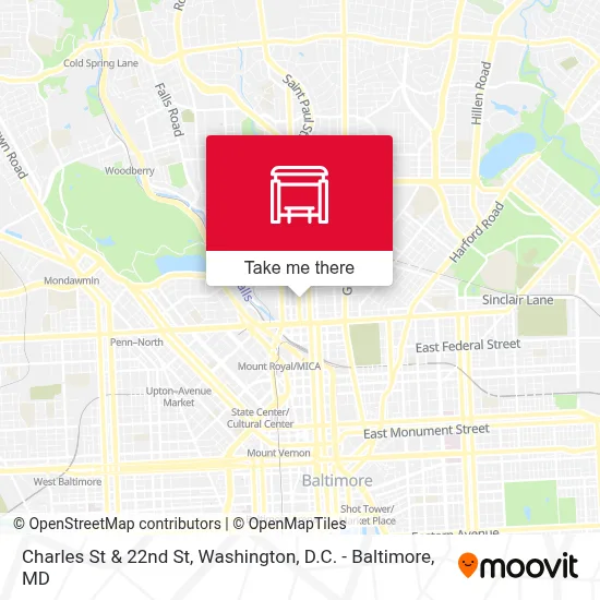 Charles St & 22nd St map