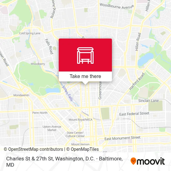 Charles St & 27th St map