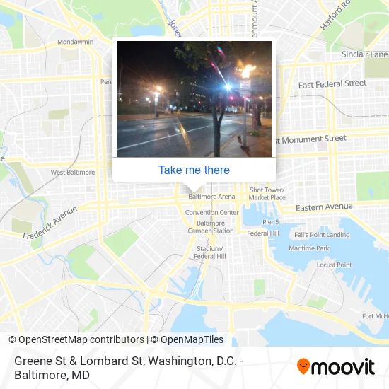 Greene St & Lombard St map