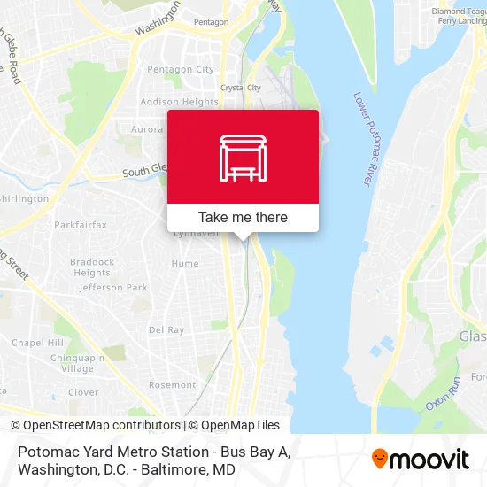 Potomac Yard Metro Station - Bus Bay A map
