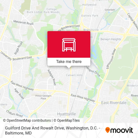 Guilford Drive And Rowalt Drive map