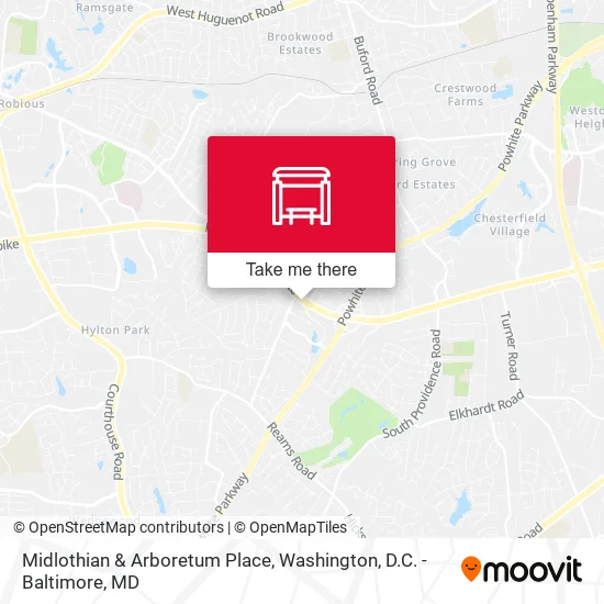 Midlothian & Arboretum Place map
