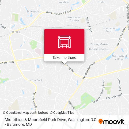 Mapa de Midlothian & Moorefield Park Drive