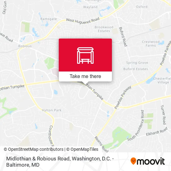 Midlothian & Robious Road map