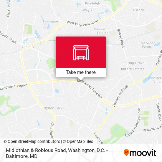 Midlothian & Robious Road map