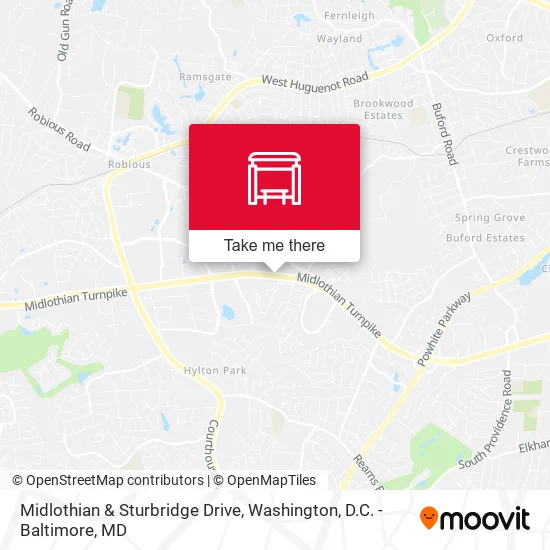 Midlothian & Sturbridge Drive map