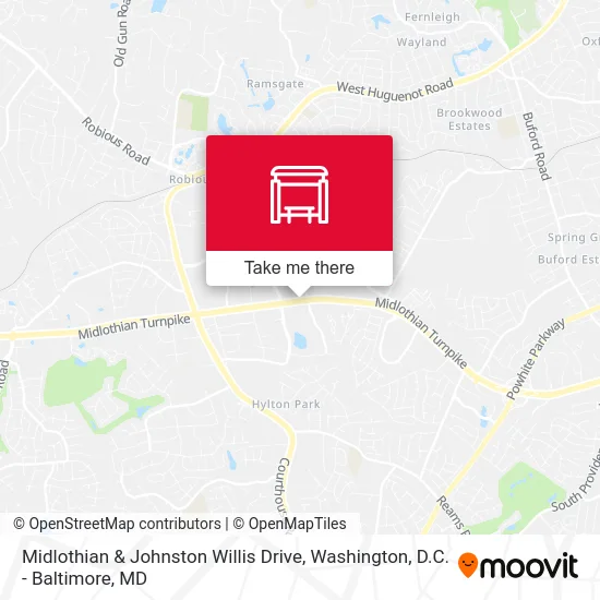 Midlothian & Johnston Willis Drive map
