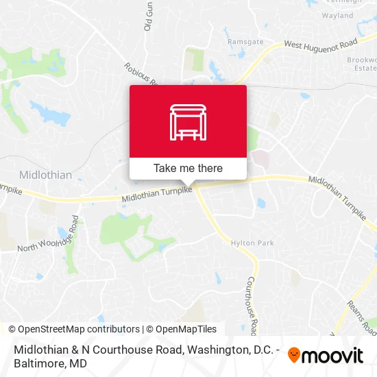 Midlothian & N Courthouse Road map