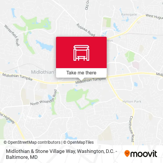 Midlothian & Stone Village Way map