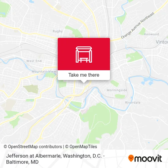 Jefferson at Albermarle map